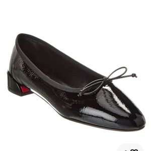 $795 Christian Louboutin Sweetie Jane Patent Ballerina Flat Shoes EU 39.5 US 9.5